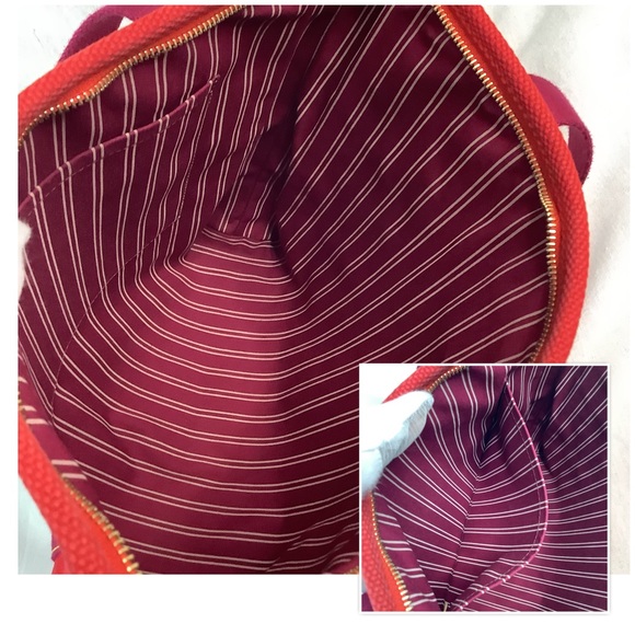 LOUIS VUITTON ANTIGUA CABAS MM TOTE RED/PURPLE - Picture 11 of 12